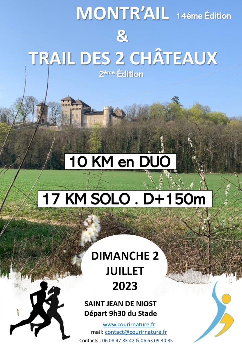 Affiche MONTR'AIL & TRAIL DES 2 CHÂTEAUX 2023