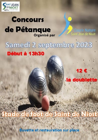 Concours de pétanque organisé par Courir Nature