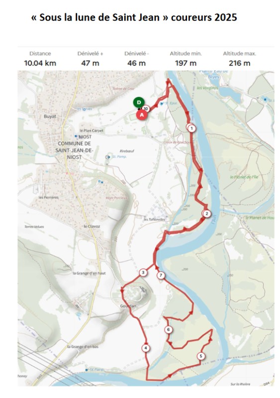 Parcours SOUS LA LUNE DE SAINT JEAN