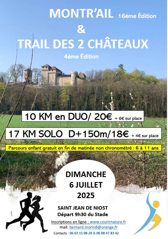 Affiche MONTR'AIL & TRAIL DES 2 CHÂTEAUX 2025