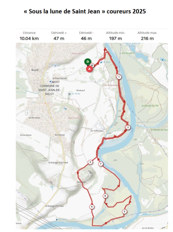Parcours SOUS LA LUNE DE SAINT JEAN